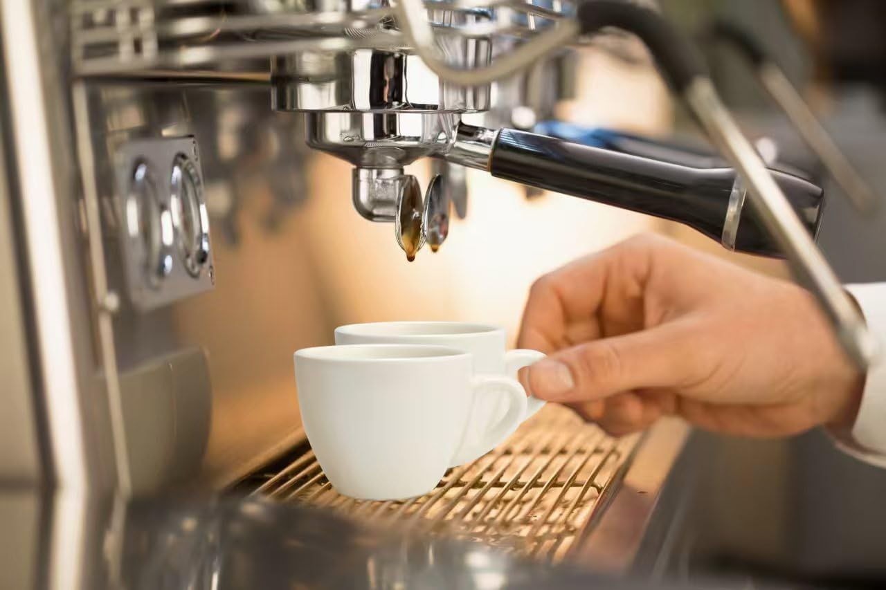 2.5 oz / 75 ml Pure White Ceramic Espresso Cups, Set of 2, Demitasse Espresso Mugs, SSE-114-16