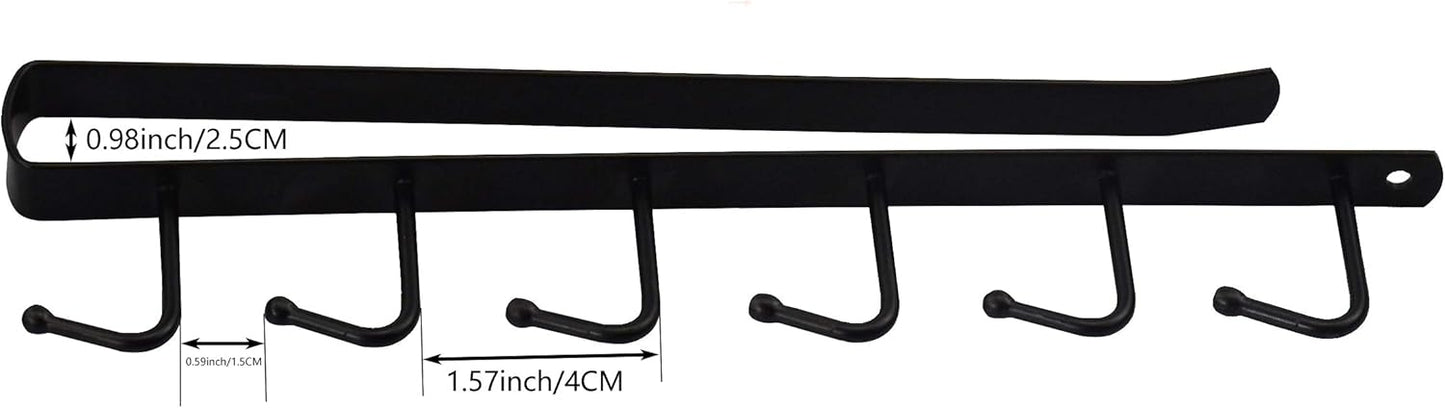 eywlwaar Mug Cups Cabinet Mug Hooks Kitchen Storage Hanging Hooks (4 Pack-White)