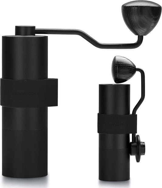 Normcore Manual Coffee Grinder V2-38mm Titanium Contemporary Conical Burr - Hand Grinder - Adjustable Settings - For Espresso, Aeropress, Pour over, French Press