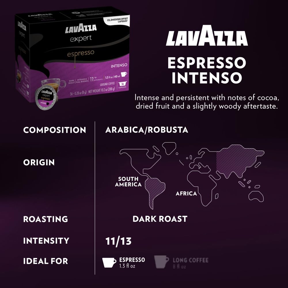 Lavazza Expert Variety Pack, Contains Light, Medium, and Dark Roast Espresso and Coffee Capsules, Compatible with Lavazza Classy Machines (36 Capsules)