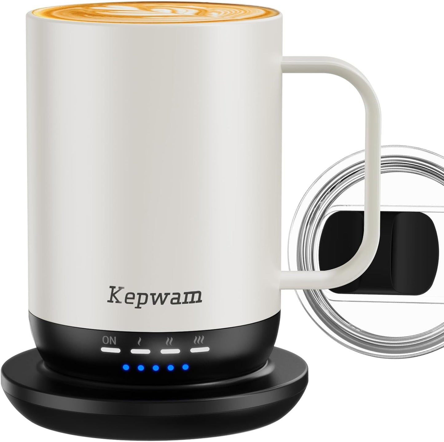 Self Heating Coffee Mug T1-16oz Fast Heating & Ultra Long-Lasting Battery Life, Heated Coffee Mug Up to 149℉ - Touch & App Controlled Coffee Mug, Birthday Gifts for Women and Men