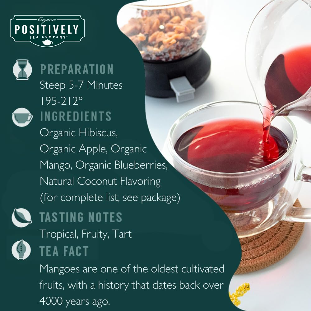Organic Positively Tea Company, Herbal Tea Sampler, Loose Leaf, 4 Ounce, 3 Pack