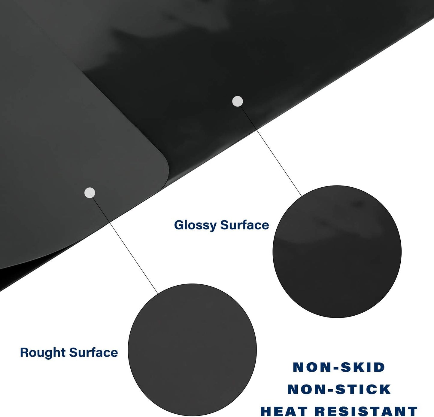 Gartful Black Extra Large Silicone Mat, 23.6 x 15.7 inches Silicone Craft Sheet, Resin Casting Molds Mat, Countertop Protector, Placemat Table Saver Pad, Reusable Nonstick Nonskid