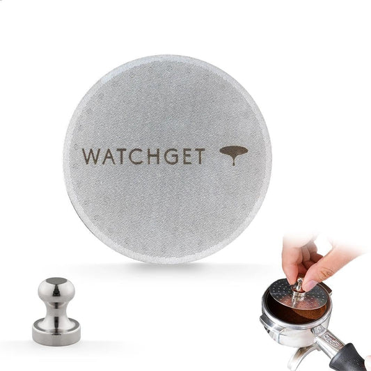 watchget 51 Espresso Puck Screen - 0.8mm Thickness Espresso Screen Double-layer Lower Shower Screen with Magnetic Nail - Metal Reusable Filter for 51mm Protafilter Basket Stainless Steel Coffee Filter