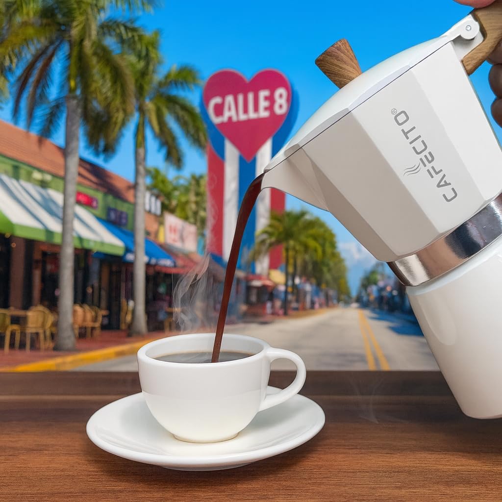 CAFECITO Moka Pot Stovetop Espresso Maker – Greca Coffee Maker, 6 Cup Crema Edition | Classic Espresso Coffee Percolator | Cafetera