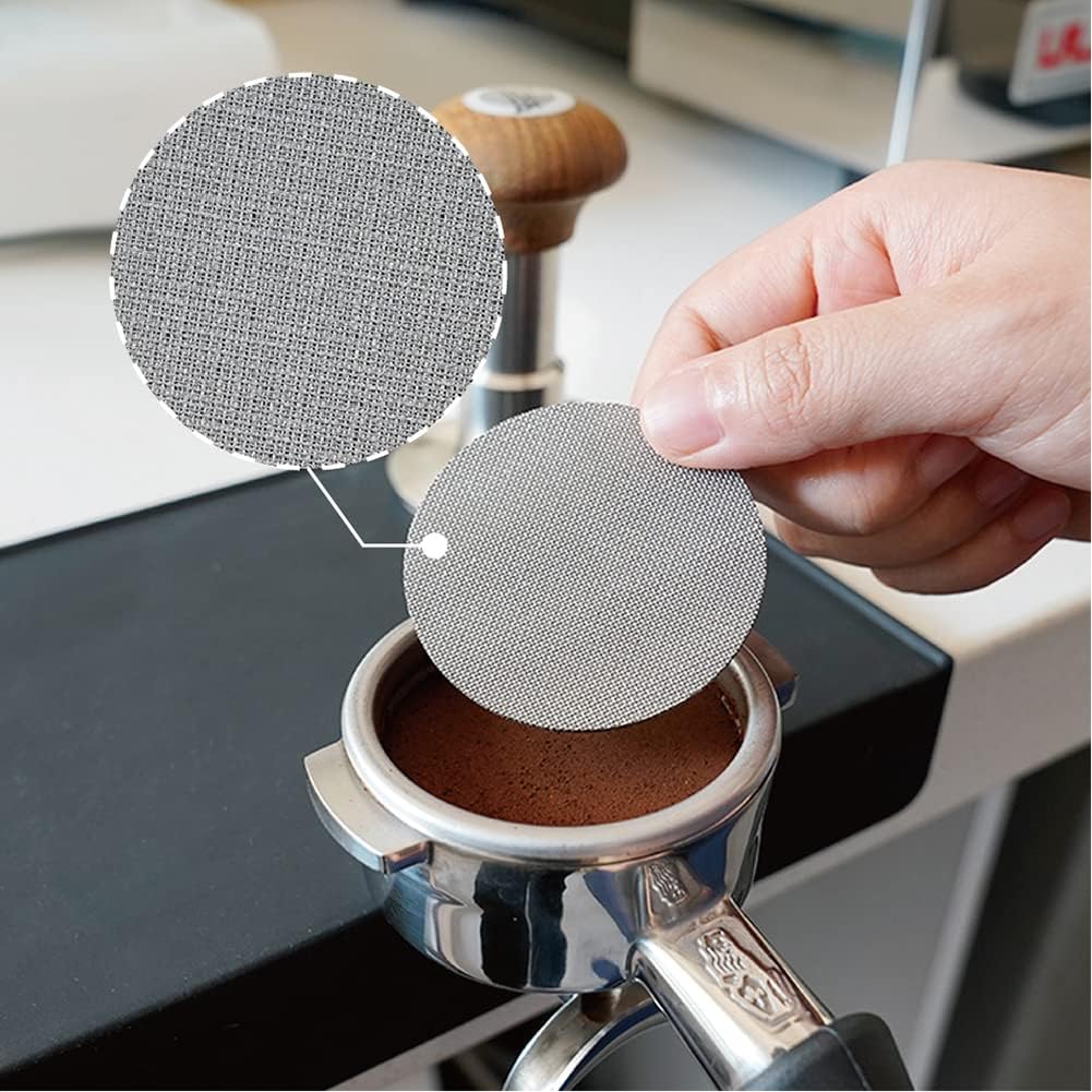 watchget 51 Espresso Puck Screen - Lower Shower Screen - 1.7mm Thickness Metal Reusable Coffee Filter for 51mm Protafilter Basket 316 Stainless Steel 150μm