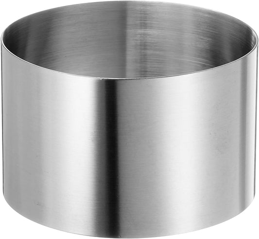 HARFINGTON Round Cake Ring 3.14 x 2 Inch Seamless Stainless Steel Pastry Mousse Dessert Ring Mirror Coating for Baking Cooking Making Tool