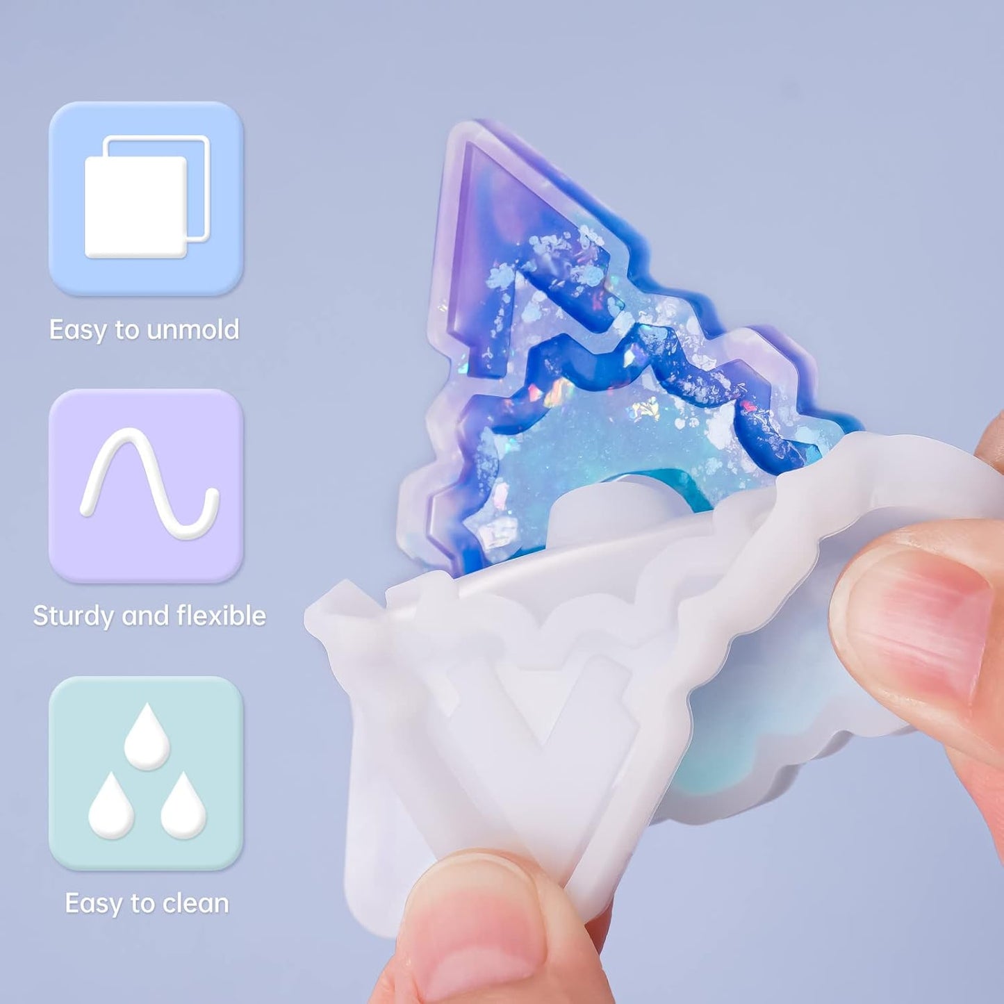 NiArt Fidget Finger Spinner DIY Epoxy Resin Casting Silicone Mold Kit 9 Molds with 10 Bearings Set,Stress Reliever Hand Fidget Toy Gifts for Kids and Adults Art Crafts Home Decorations Jewelry (Set D)