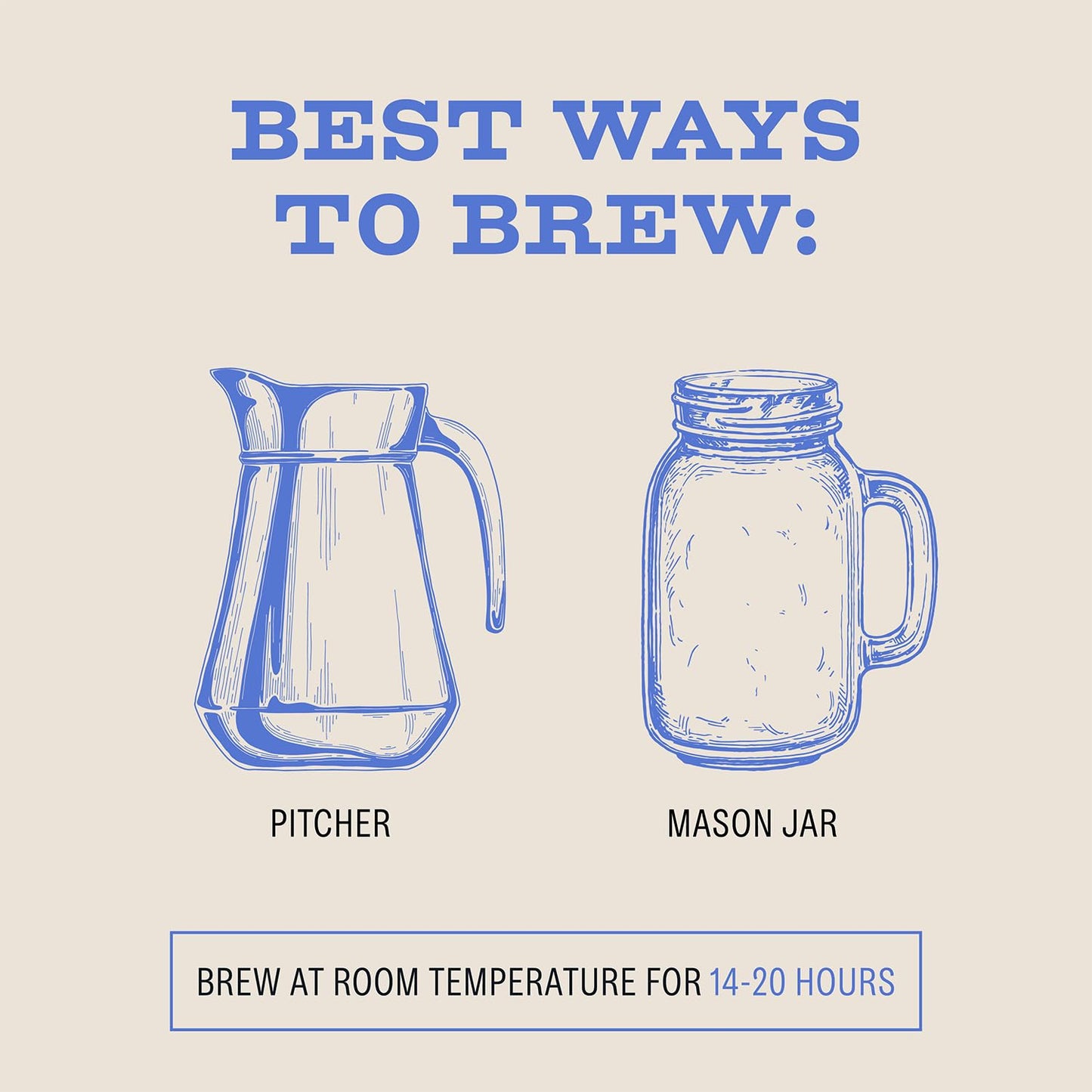 Bizzy Organic Cold Brew Coffee | Dark & Bold Blend | Coarse Ground Coffee | Dark Roast | Micro Sifted | Specialty Grade | 100% Arabica | Brew Bags | 4 Count | Makes 14 Cups