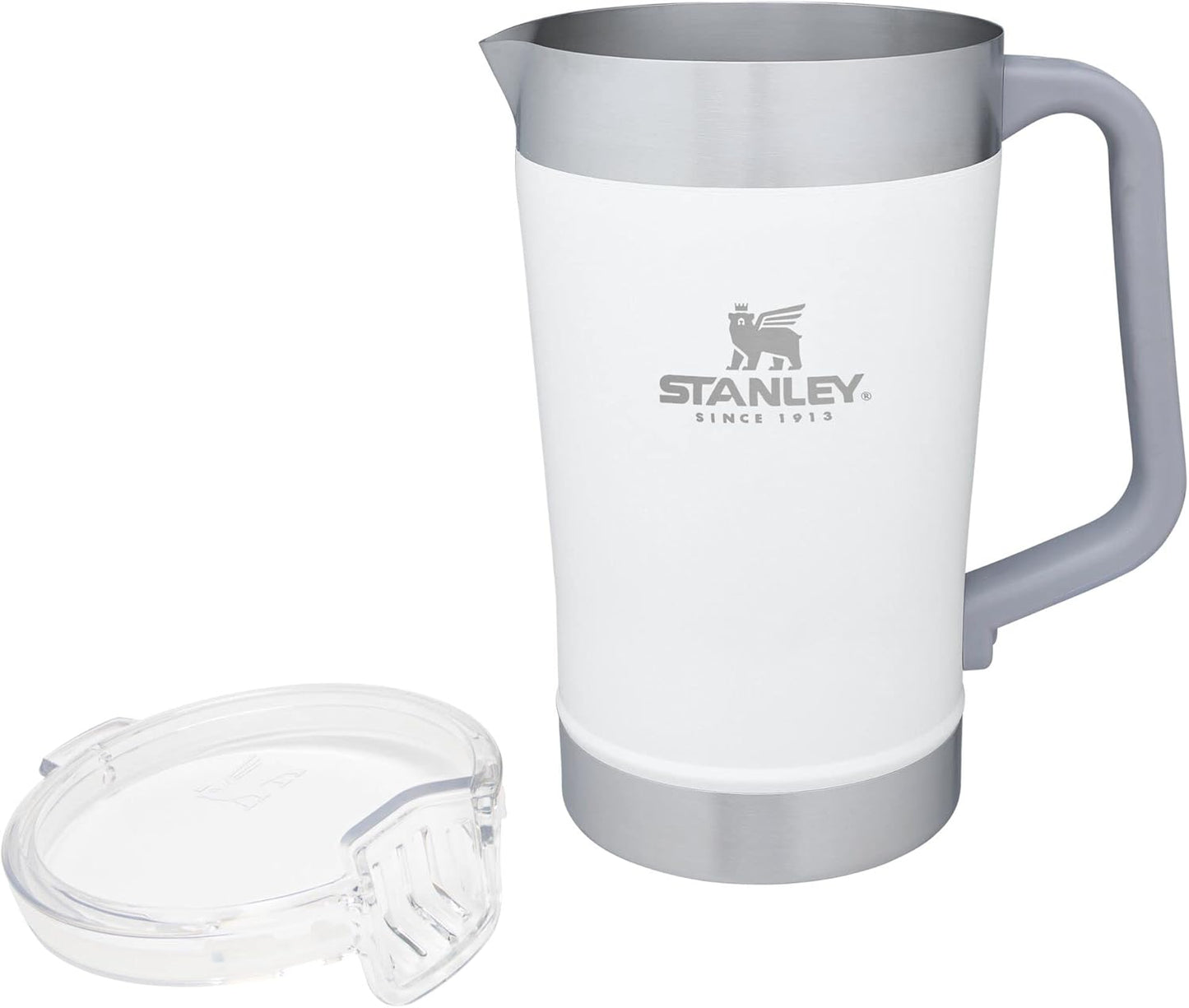 Stanley Stay-Chill Pitcher 64 oz | Cold Water, Beer, and Drink Pitcher with Lid | Large Capacity Durable Beverage Container with Handle | Insulated Stainless Steel | BPA-Free | Polar