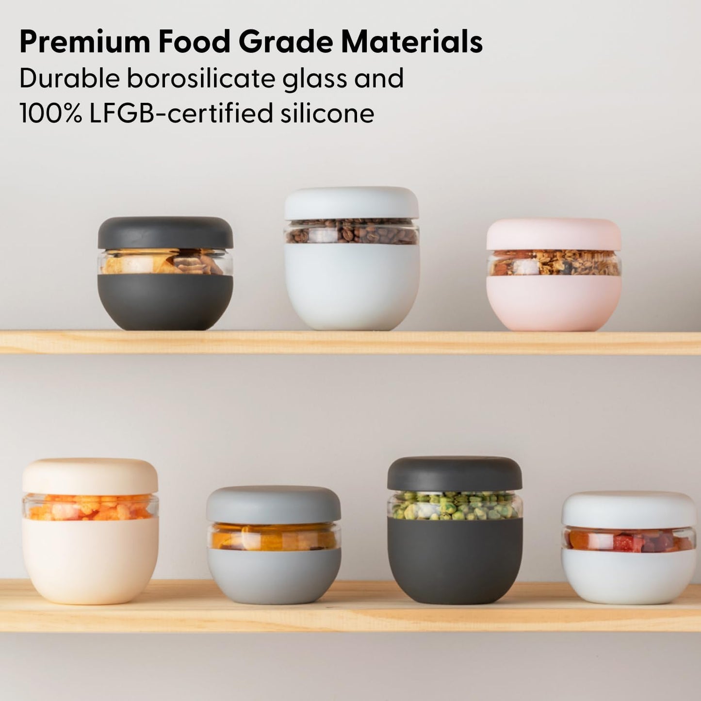 W&P Porter Seal Tight Glass Food Storage Container with Lid, Terrazzo Charcoal 24oz, Leak & Spill Proof Meal Prep Container, Microwave & Dishwasher Safe, Borosilicate Glass