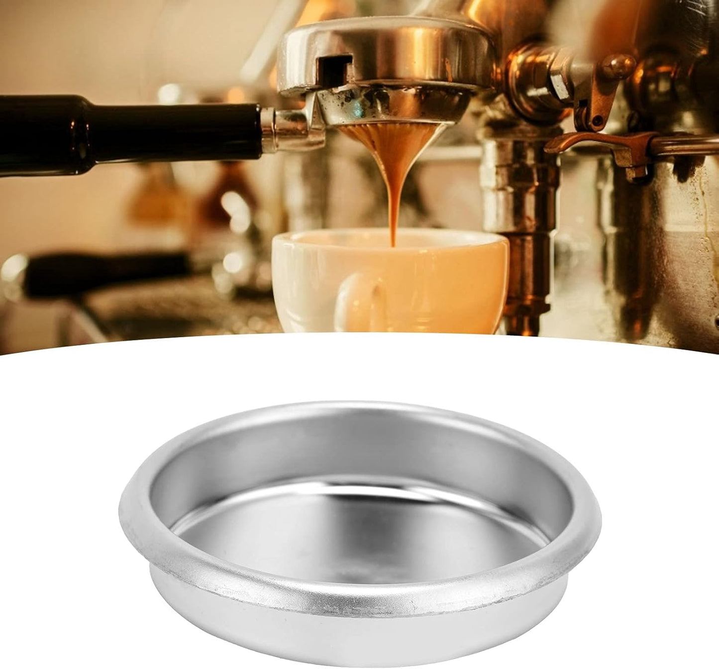 54mm Coffee Machine Backflush Insert filter, 1PCS Blind Filter Back Flush Disk, Stainless Steel Backflush Washing Disc Accessories Fit for Breville Sage8 Series 870 2.13in