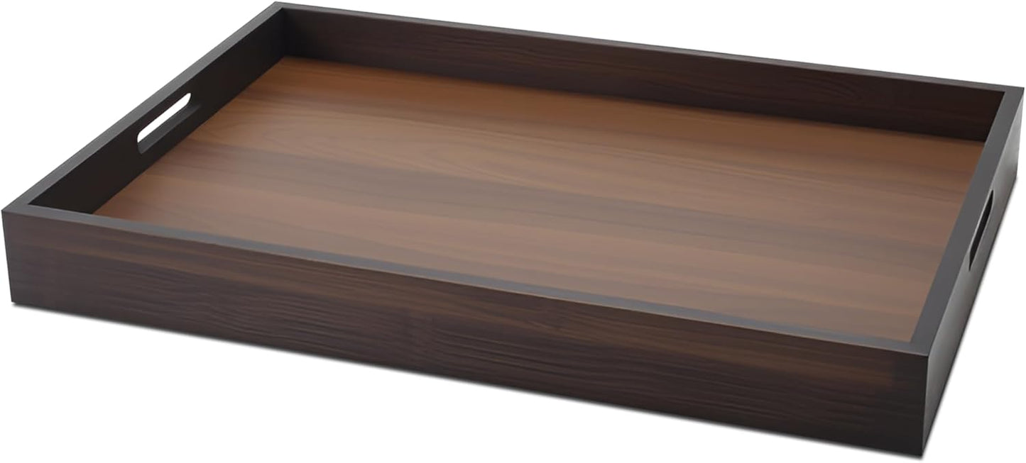 Wood Serving Tray, 13"x8.7"x1.5" Small Food Tray for Party, Dining, Home Decor, Bed, Bathroom, Living Room, Drink, Coffe Table