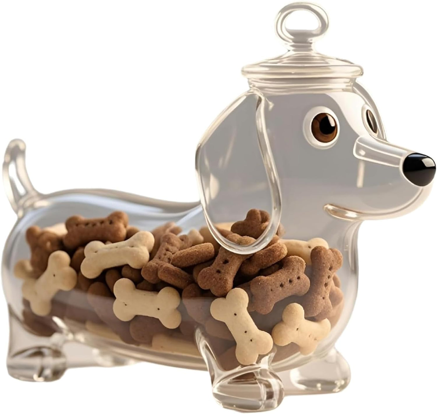 French Bulldog Snack Jar – 2025 New Cute Airtight Storage Container, Multi-purpose Jar for Dog Snacks, Cookies, Candy, Coffee Pods, Kitchen Organization, Pet Lovers Gift(Dachshund)