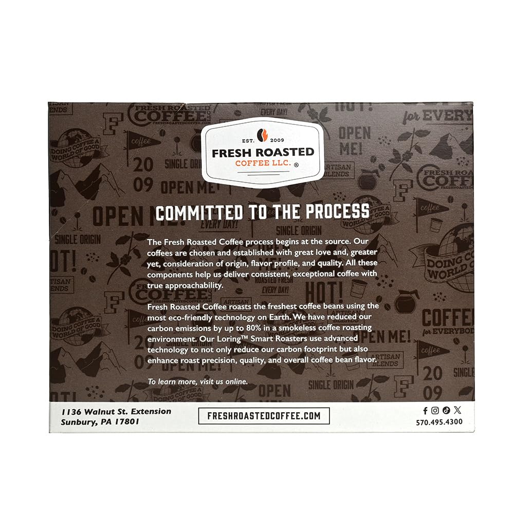 Fresh Roasted Coffee, Guatemala Huehuetenango, Medium Roast, 72 Pods for K Cup Brewers