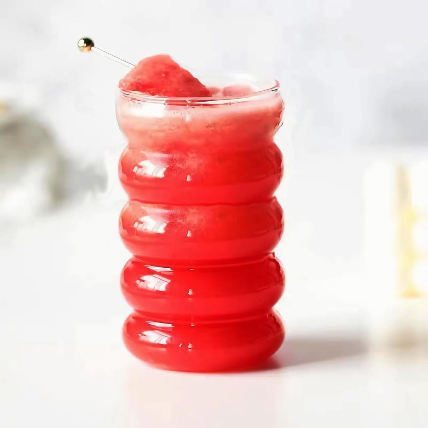 2 Pcs Drinking Glasses with Glass Straws, 19.5oz Iced Coffee, Milk Tea, Fruit Smoothie Glasses - Ideal for Water, Soda, Tea - Gift Set with Cleaning Brush