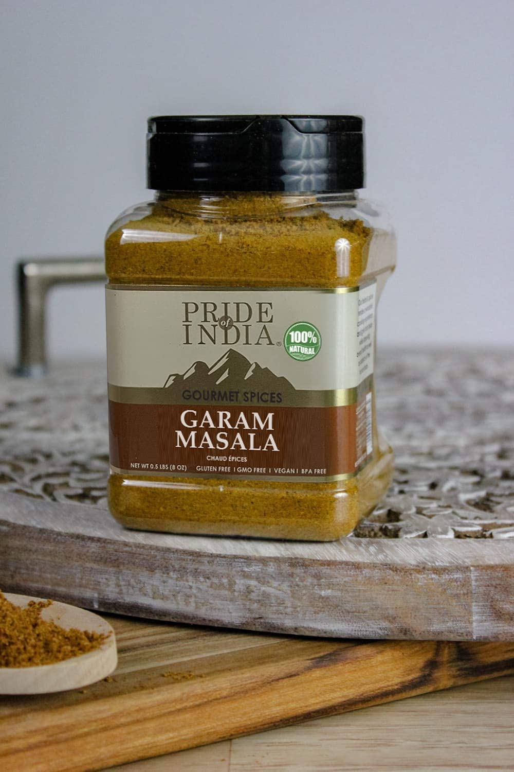 Pride of India | Garam Masala Ground 6 oz (170.097 gm) Medium Dual Sifter Bottle | Warming Spice Blend for Variety of Dishes | Flavorful Mix for Curries and Pilafs | Easy to Use | Ideal for Non-Veg & Veg Dishes