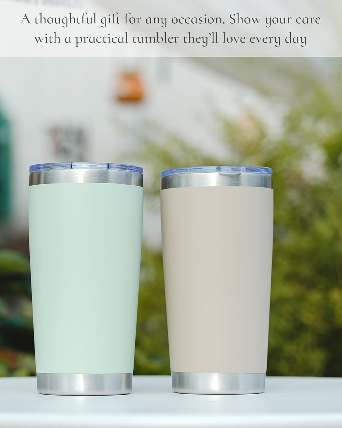 Travel Coffee Tumbler 20oz, 8 Pack Leakproof Travel Coffee Mug with Lid and Straw, Stainless Steel Double Wall Vacuum Insulated Tumbler for Hot/Iced Drinks (Textured Matte, Periwinkle)