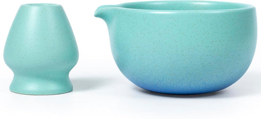 Japanese ceramic matcha bowl. 20 ounce ceramic bowl. Matcha tea bowl. A gift for matcha enthusiasts (blue)
