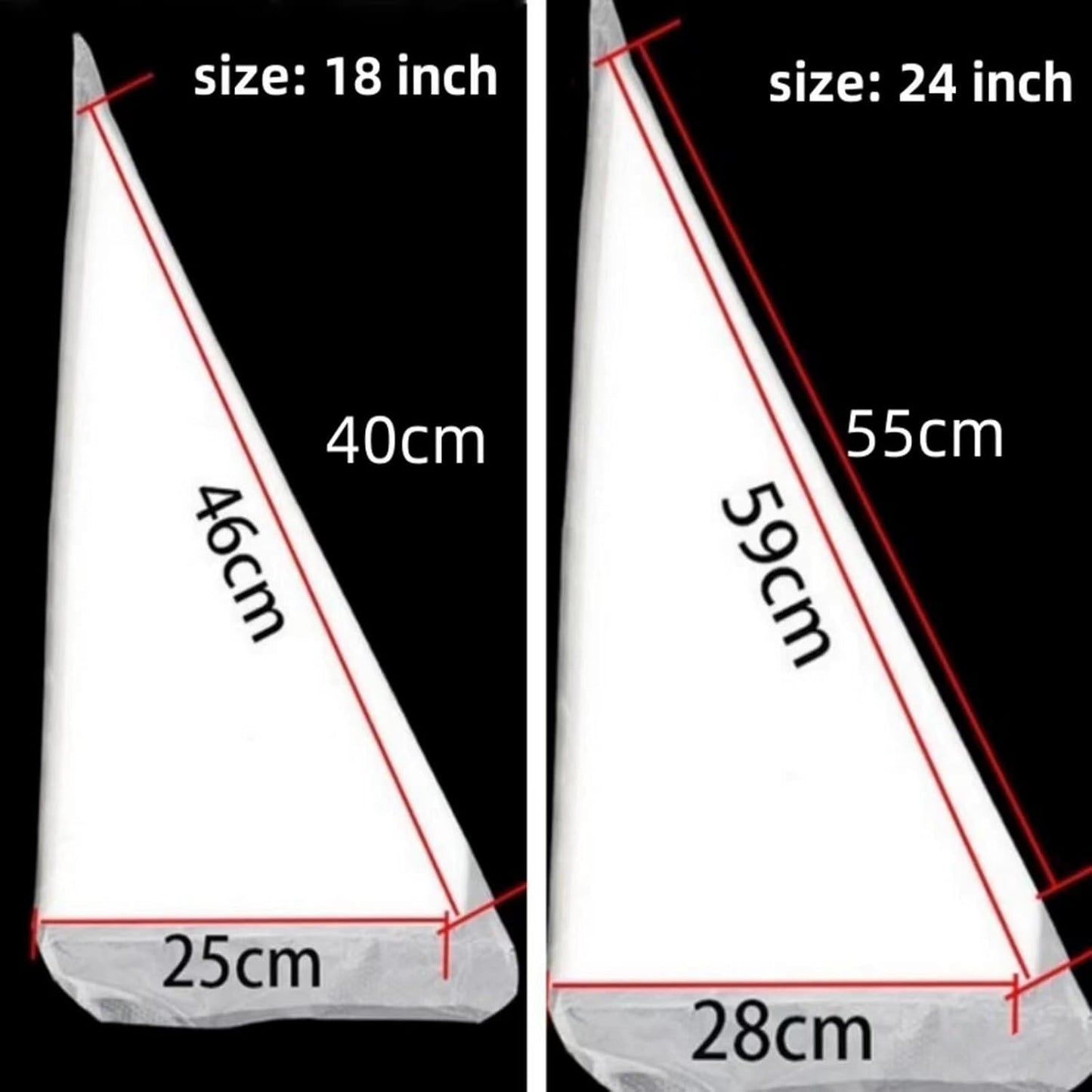 18 Inch Tipless Piping Bags for Royal Icing, Extra Thick Anti Burst Decorating Bags Butter Cream Cookies Decoration, Perfect for Professional Baking Lover