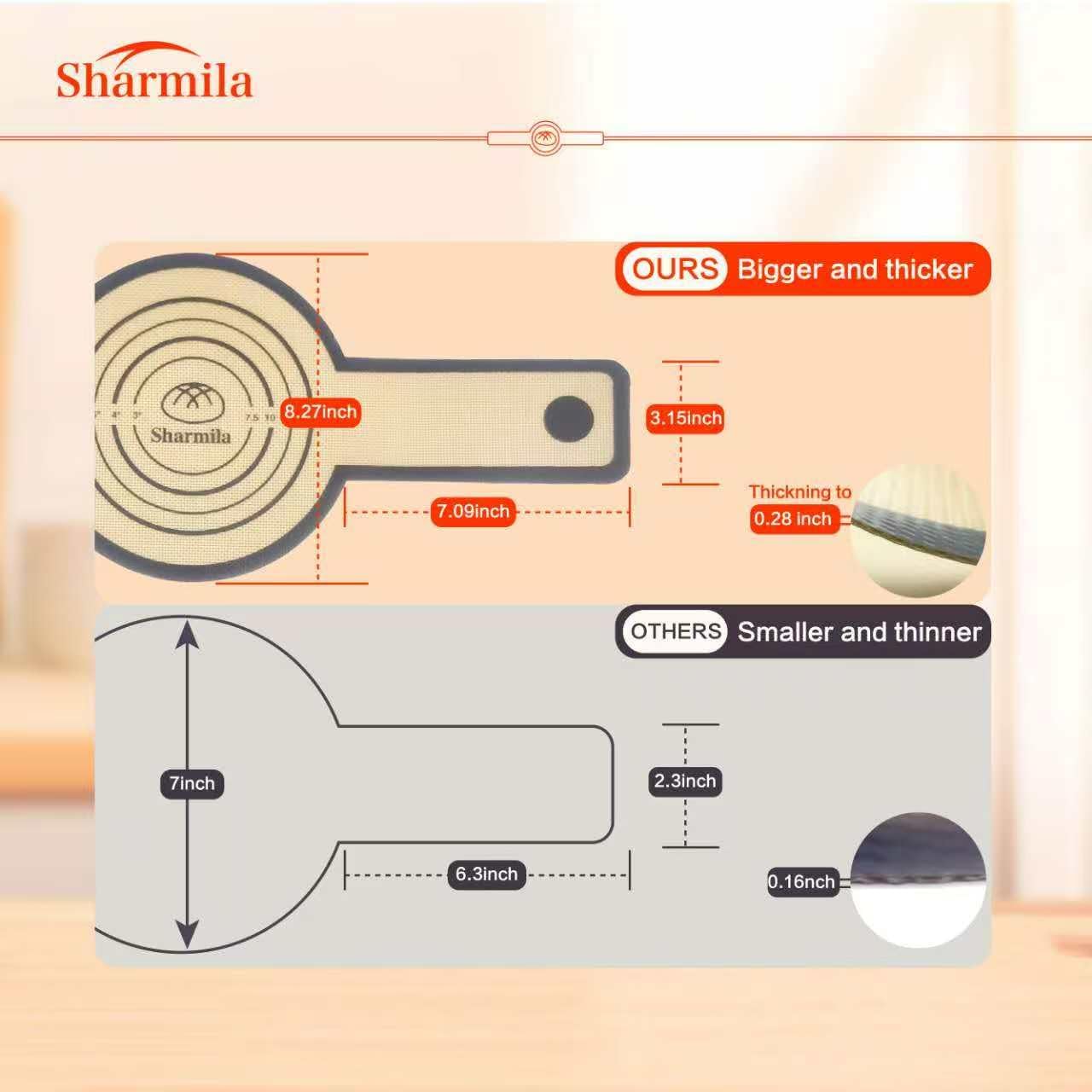 Silicone Bread Sling for Dutch Oven - Non-Stick & Heat Resistant, 2Pcs Oval and Round Reusable With Long Handles for Transfer Sourdough