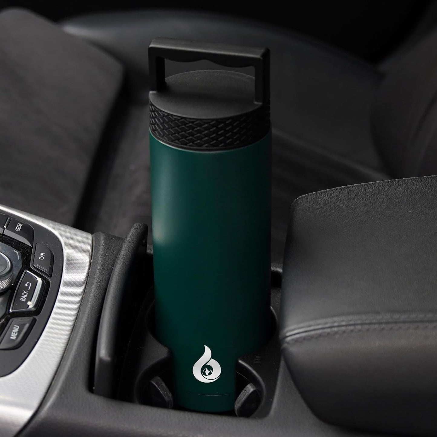 BJPKPK Insulated Water Bottles, Dishwasher Safe 18 oz Water Bottle with Handle, Leakproof BPA Free Water Jug, Stainless Steel Thermos for Sports, Army Green