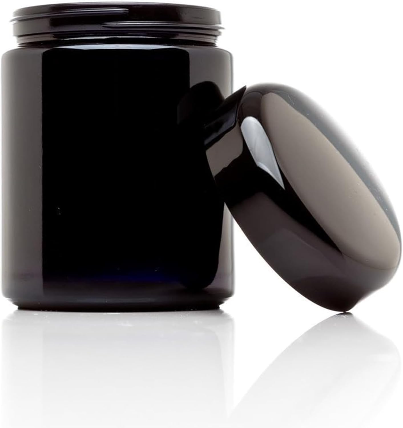 Infinity Jars 250 ml (8.3 fl oz) Tall Black Ultraviolet Refillable Empty Glass Screw Top Jar
