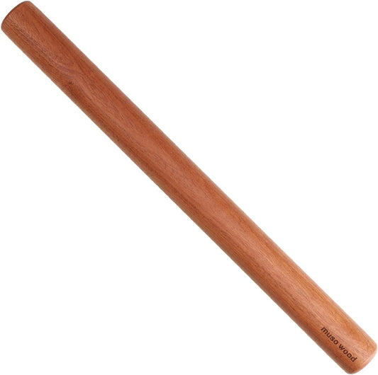Muso Wood Sapele Wooden Dowel Rolling Pin for Baking,Tapered Roller for Fondant, Pie Crust, Cookie, Pastry (Dowel 15-3/4inch)