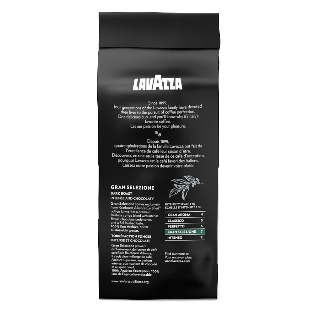 Lavazza Italian Roast Ground Coffee 12oz Bag, Extra Dark Roast (Pack of 1) - Package May Vary