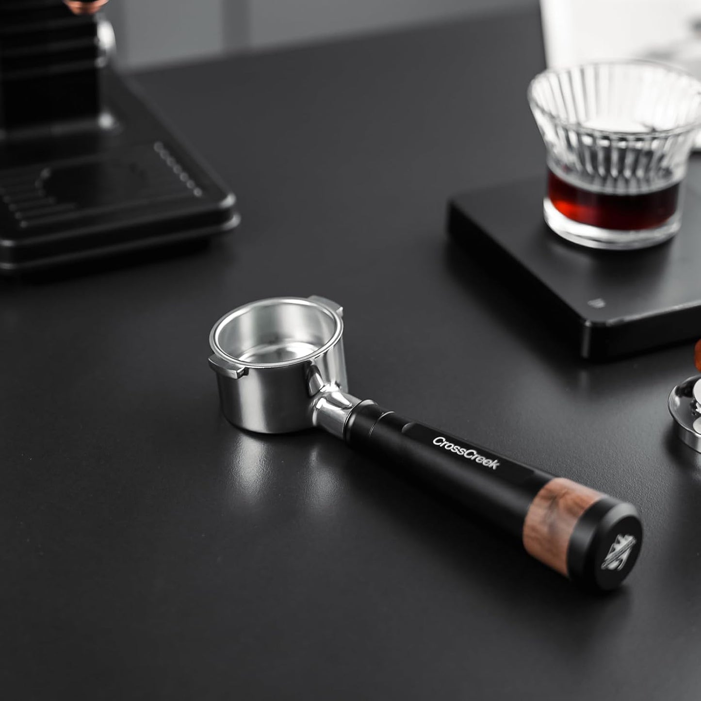 51mm Espresso Bottomless Portafilter with 2 Ear | Stainless Steel Basket and Black Aluminum Alloy Handle | Fits De’Longhi ECP3420 / EC155 / BCO430 / EC260 Espresso Machine | Accessories