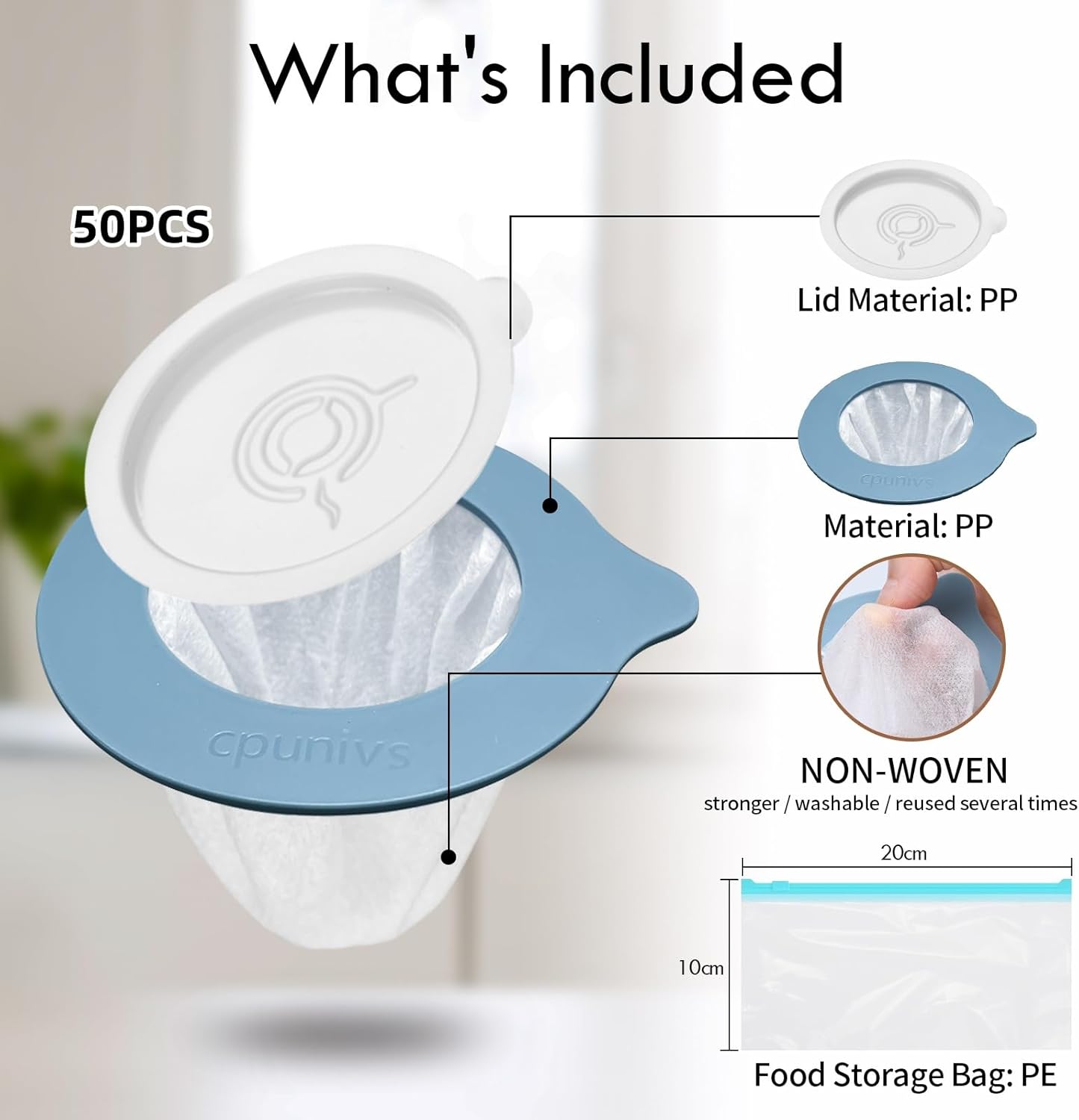 Portable Pour Over Coffee Dripper Reusable Coffee Filter Pour Over Coffee Maker for Camping Coffee, Travel Coffee Maker (50, blue)