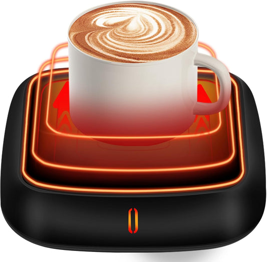 PUSEE Large Candle Warmer Plate with 6H Auto Shut Off, Coffee Mug Warmer with 3 Temp Settings,Wax Candle Warmer Safely Releases Scents Without a Flame,Tea Cup Warmer for Desk in Your Home & Office