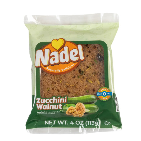 Nadel - NATURALLY DELICIOUS ZUCCHINI CAKE (4 Pack) Sweet Breads & Cakes Slices, Back to School lunch snack, breakfast bar