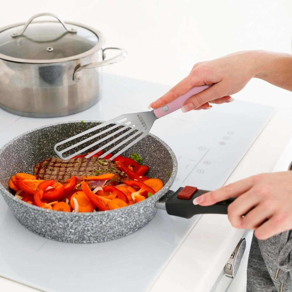 Lamson Vintage 3" x 6" Chef's Slotted Turner, Left-Hand, Walnut Handle