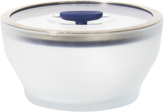 Anyday 8-Cup Microwave Cookware & Glass Container with Glass Lid, Plastic-Free Deep Food Storage | Stackable Airtight Steamer with Vented Lid for Microwave-Safe Reheating, Steaming Vegetables & Rice