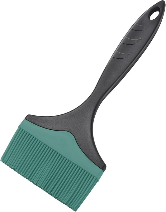 Large Silicone Basting Pastry Brush - 3.95inch Extra Wide Silicone Sauce Brush for Grilling,Heat Resistant Brushes Spread Oil Butter Sauce for Cooking Baking BBQ,Dishwasher Safe（Green 1）