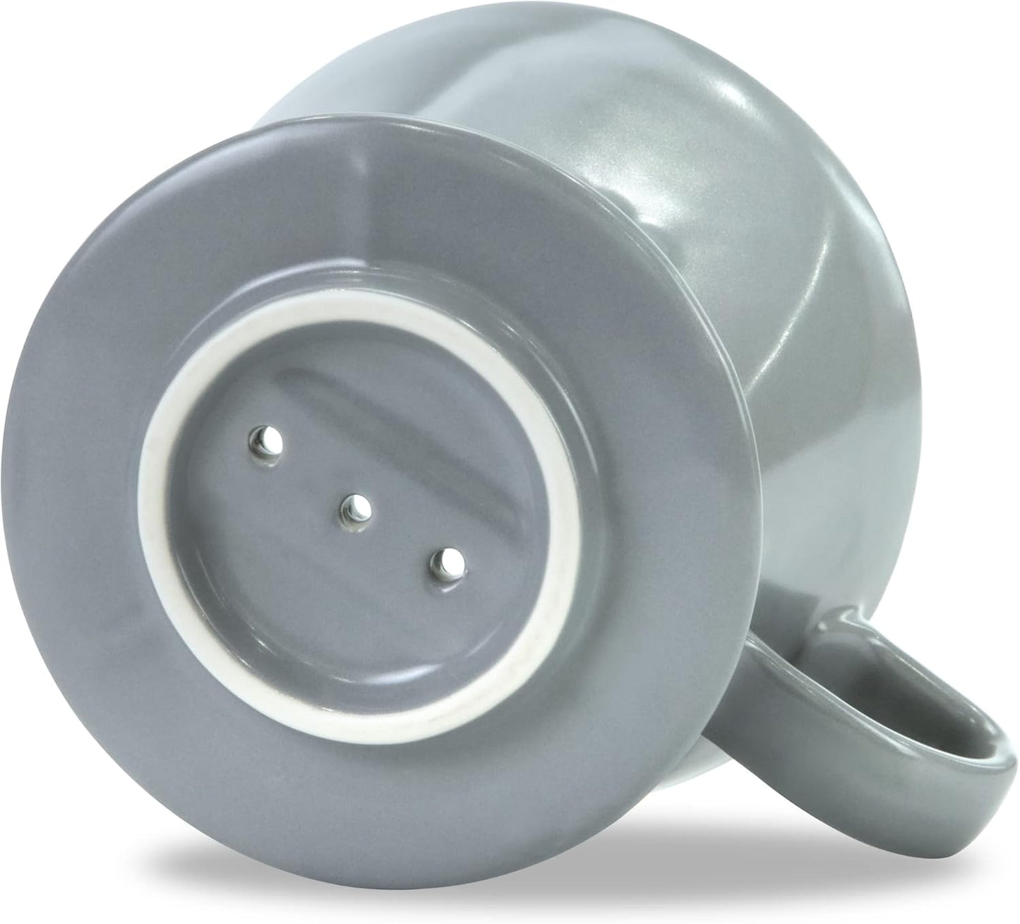 Pour Over Ceramic - Coffee Dripper Ceramic Coffee Maker with 3 Holes Flat Bottom, Porcelain Slow Filter Cone for Travel, Camping, Office, Home, Coffee Maker Brew…