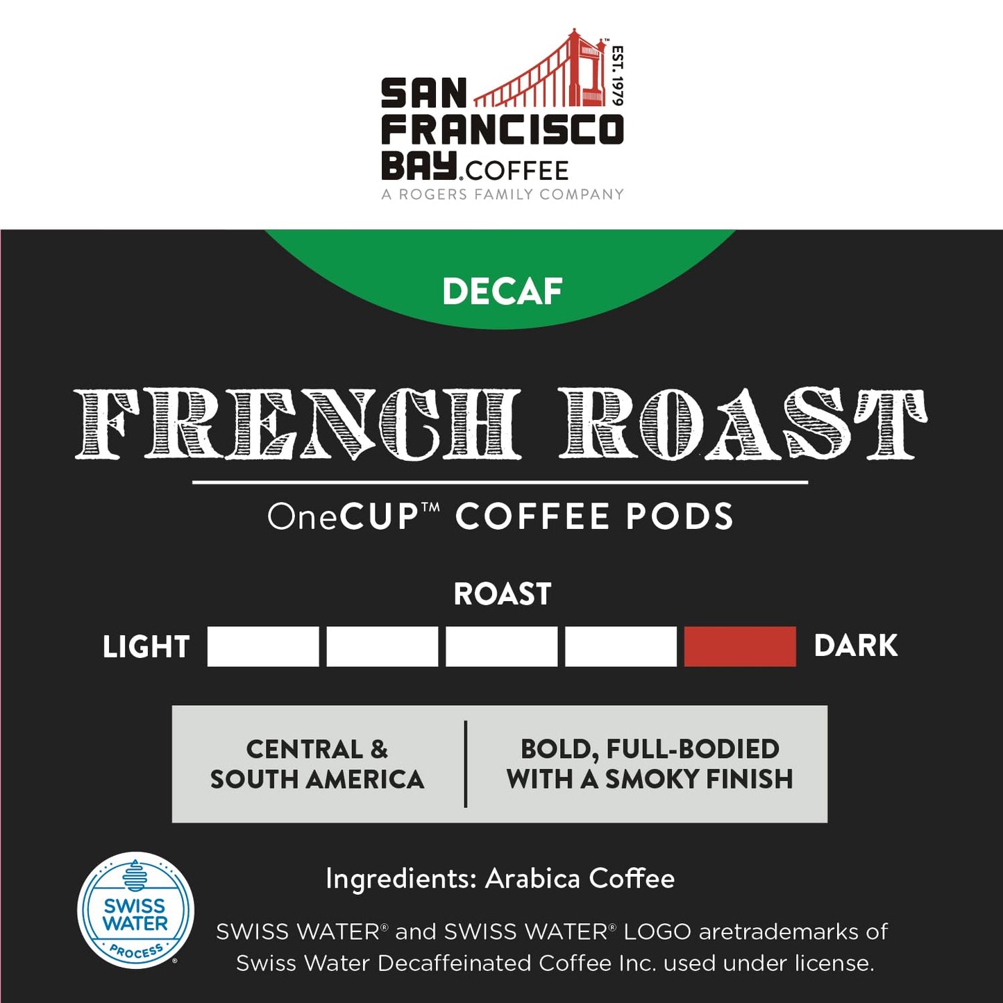 San Francisco Bay Compostable Coffee Pods - DECAF French Roast (120 Ct) K Cup Compatible including Keurig 2.0, Dark Roast, Swiss Water Processed