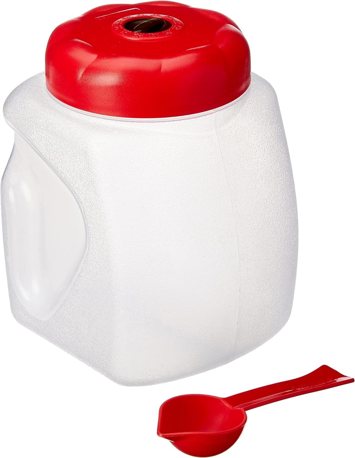 Tribello LARGE 22 OZ Ground Coffee Container For Coffee Beans, Plastic Jar With Screw On Lid For Dry Food Sugar, Flour, Coffee Grounds Container Storage With Scoop - Easy Grip - BPA Free