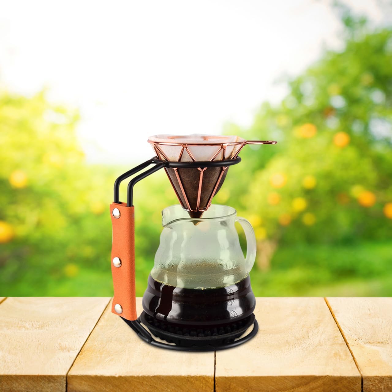 Adjustable Coffee Dripper Stand with Synthetic Material Base,Origami Coffee Dripper Stand,DripCoffee Filter Holder,Detachable Filter Holder for Home, Office, Cafe