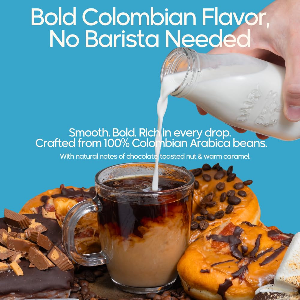 Sarasota Coffee 1905 Cold Brew Coffee Bags | 100% Colombian Dark French Roast | Rich & Smooth | Low Acid Ground Filter Packs | Cold Brew Kit Makes 14 Cups | Bold Luxe Roast Flavor