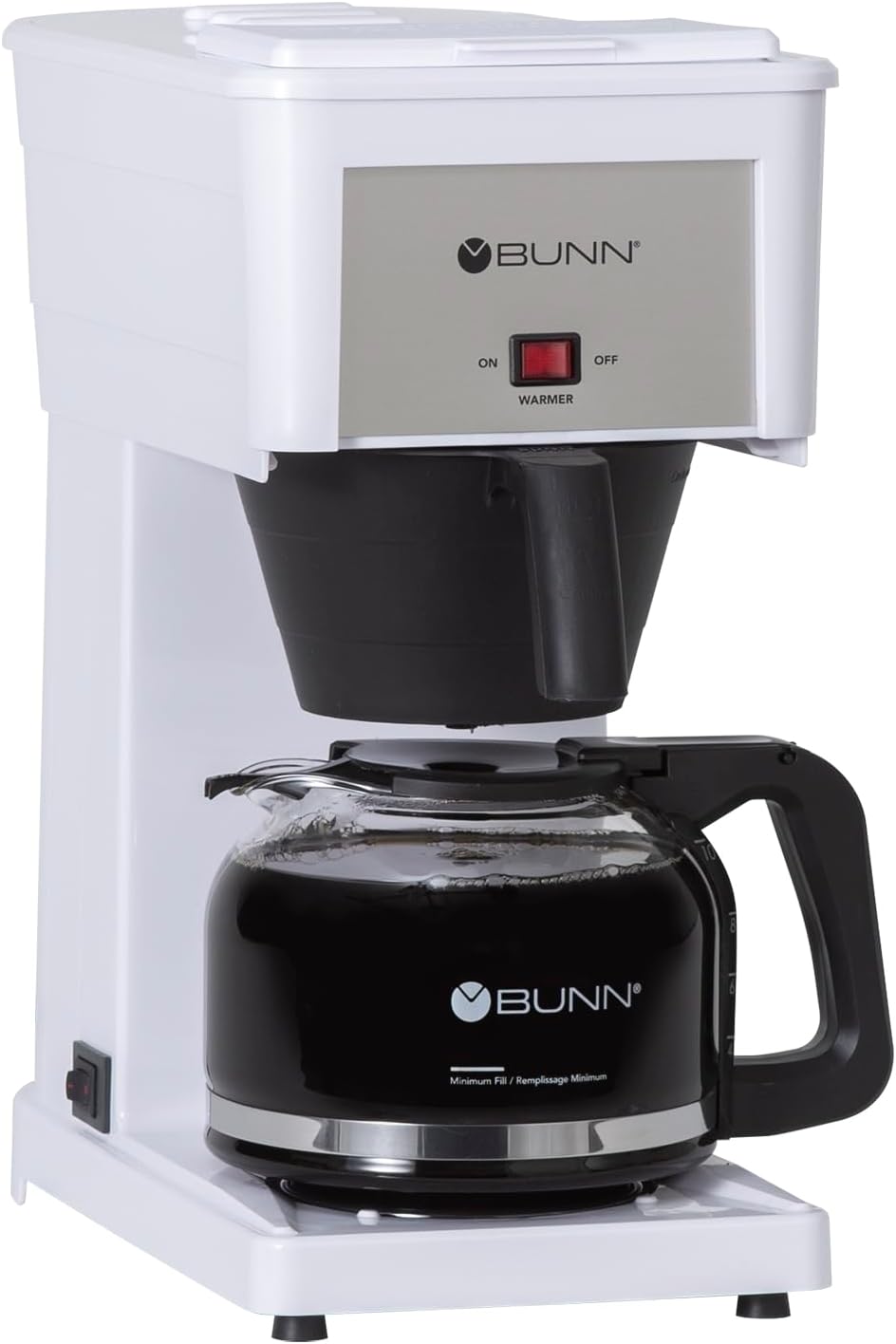 BUNN GRW Velocity Brew 10-Cup Home Coffee Brewer, White