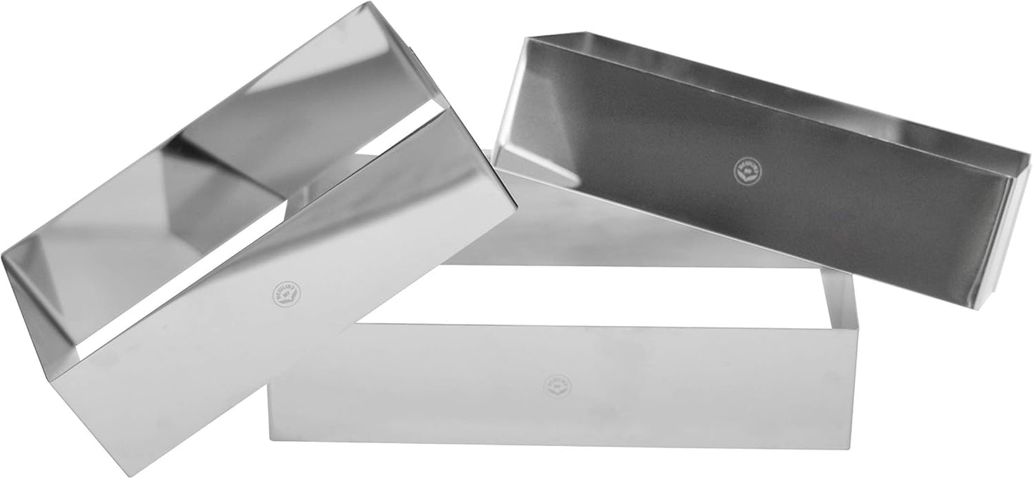 NewlineNY Stainless Steel Cake Mousse Ring Molding Forming (Rectangular Cake Pastry Rings)