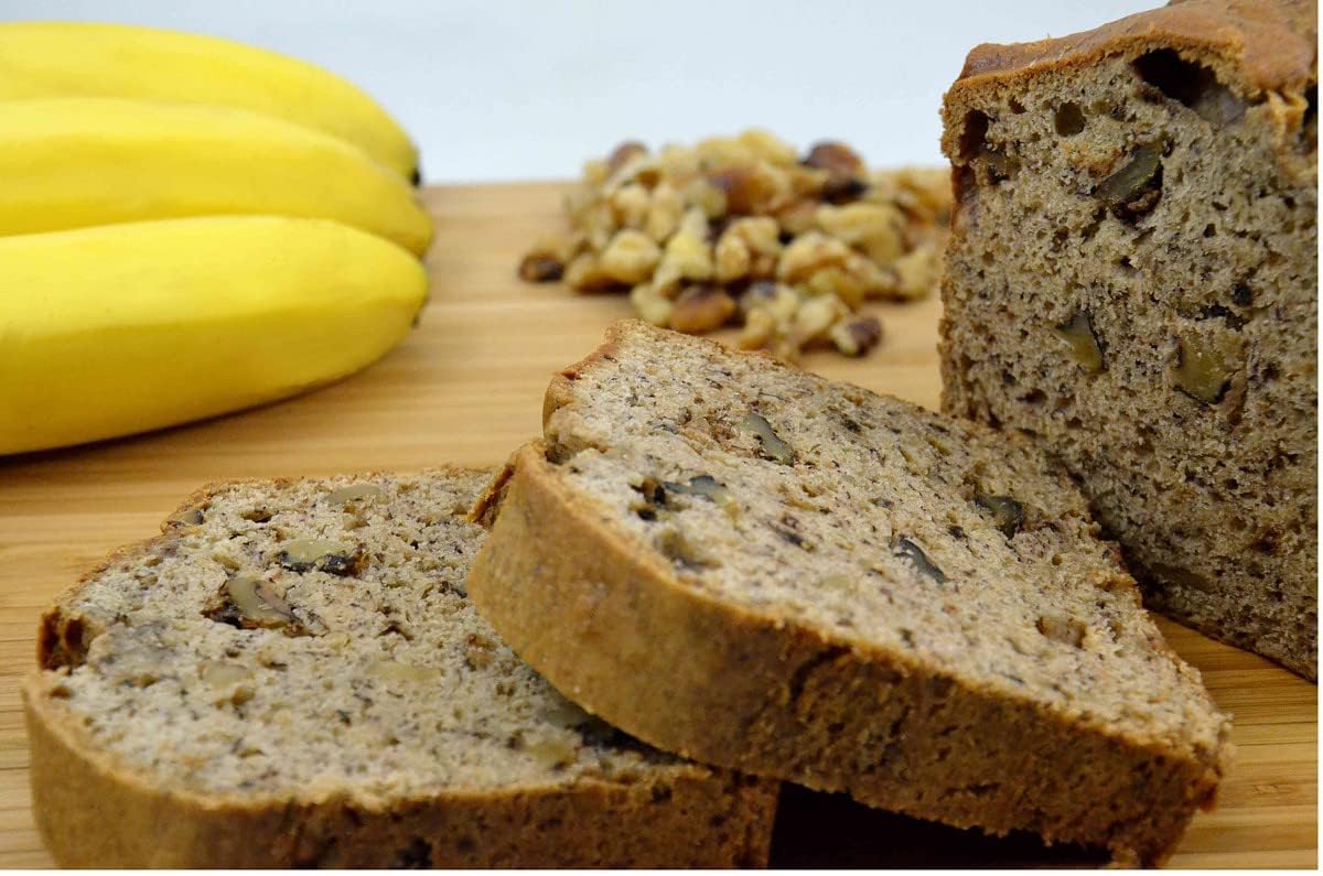 Nadel - Naturally Delicious Banana Nut bread, 24 Pack, Fresh Bananas, Crunchy Walnuts, Lunch snack breakfast bars Natural fresh brand, Cake Slices
