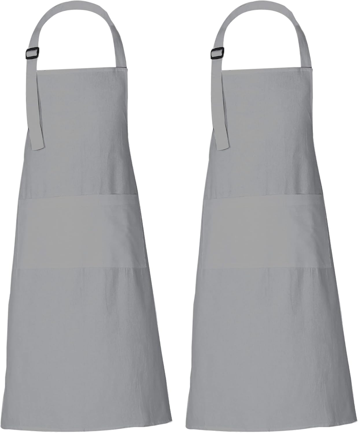 RAJRANG 100% Cotton Cooking Apron with 3 Pockets Kitchen Chef BBQ Adjustable Bib Aprons for Women Men