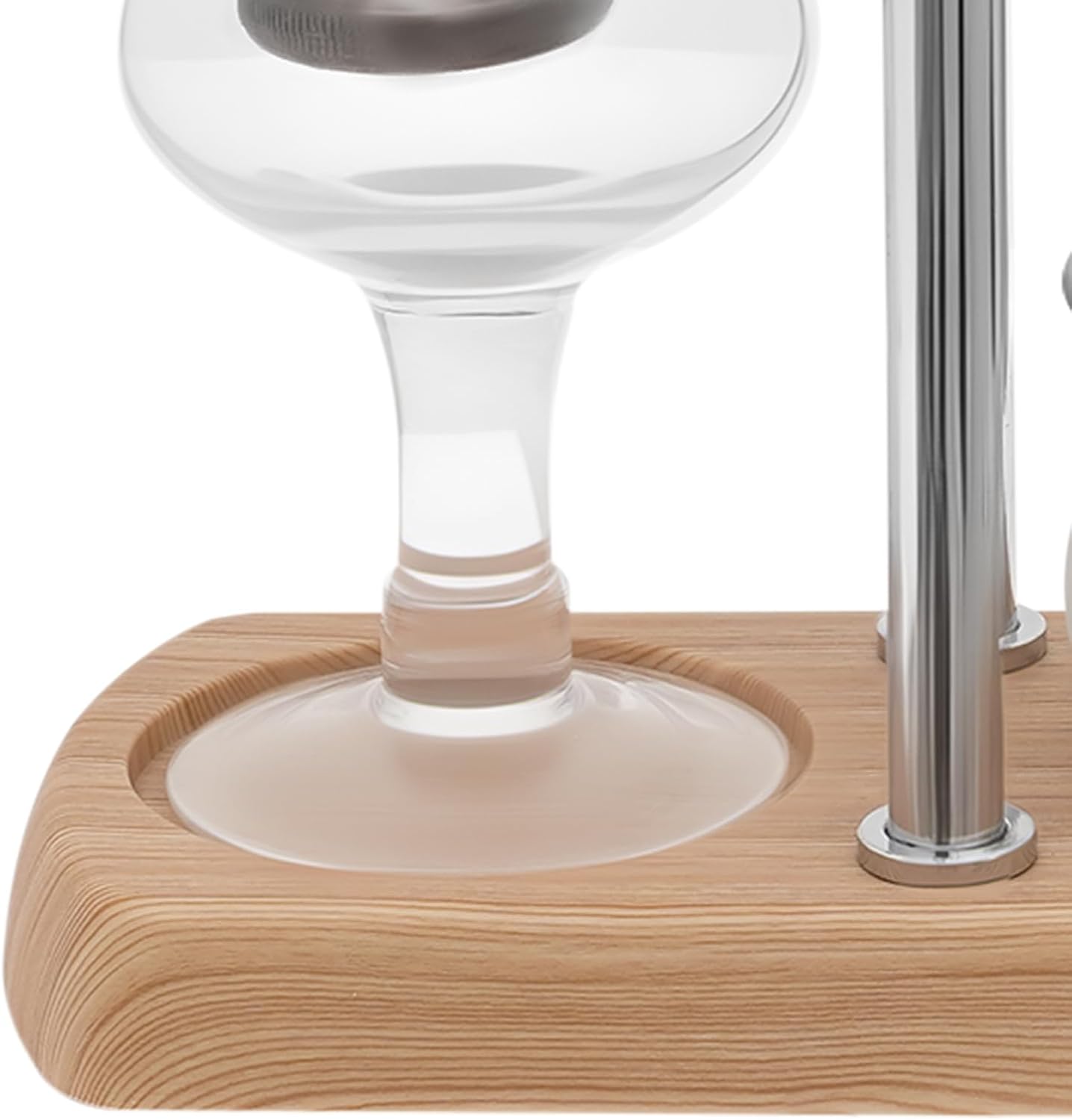 Belgian Luxury Royal Family Balance Syphon Coffee Maker Belgium Siphon Brewer Elegant Design Retro-Style Gravity Vintage Coffee Maker Vacuum Brewing System Copper (Silver)