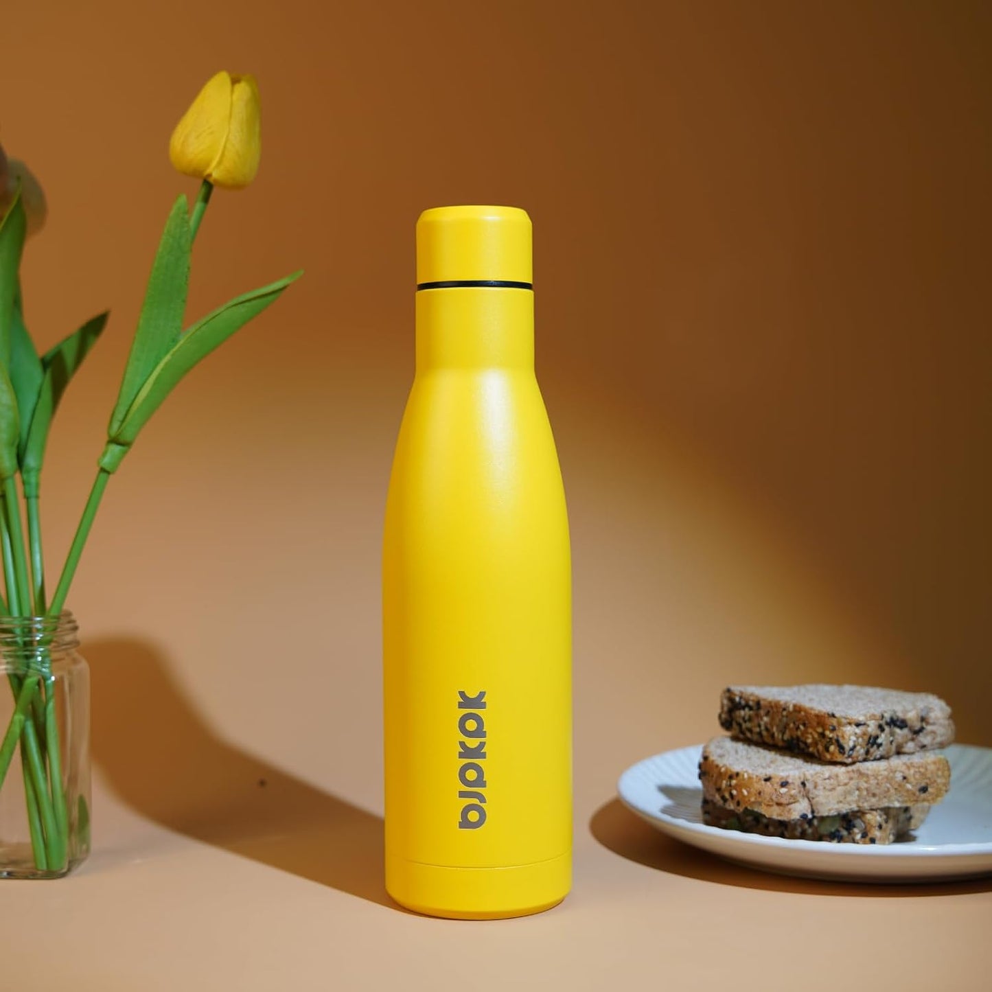 BJPKPK 17oz Insulated Water Bottles Stainless Steel Sports Water Bottles Keep Cold and Hot for Travel Dishwasher Safe,Midnight Black