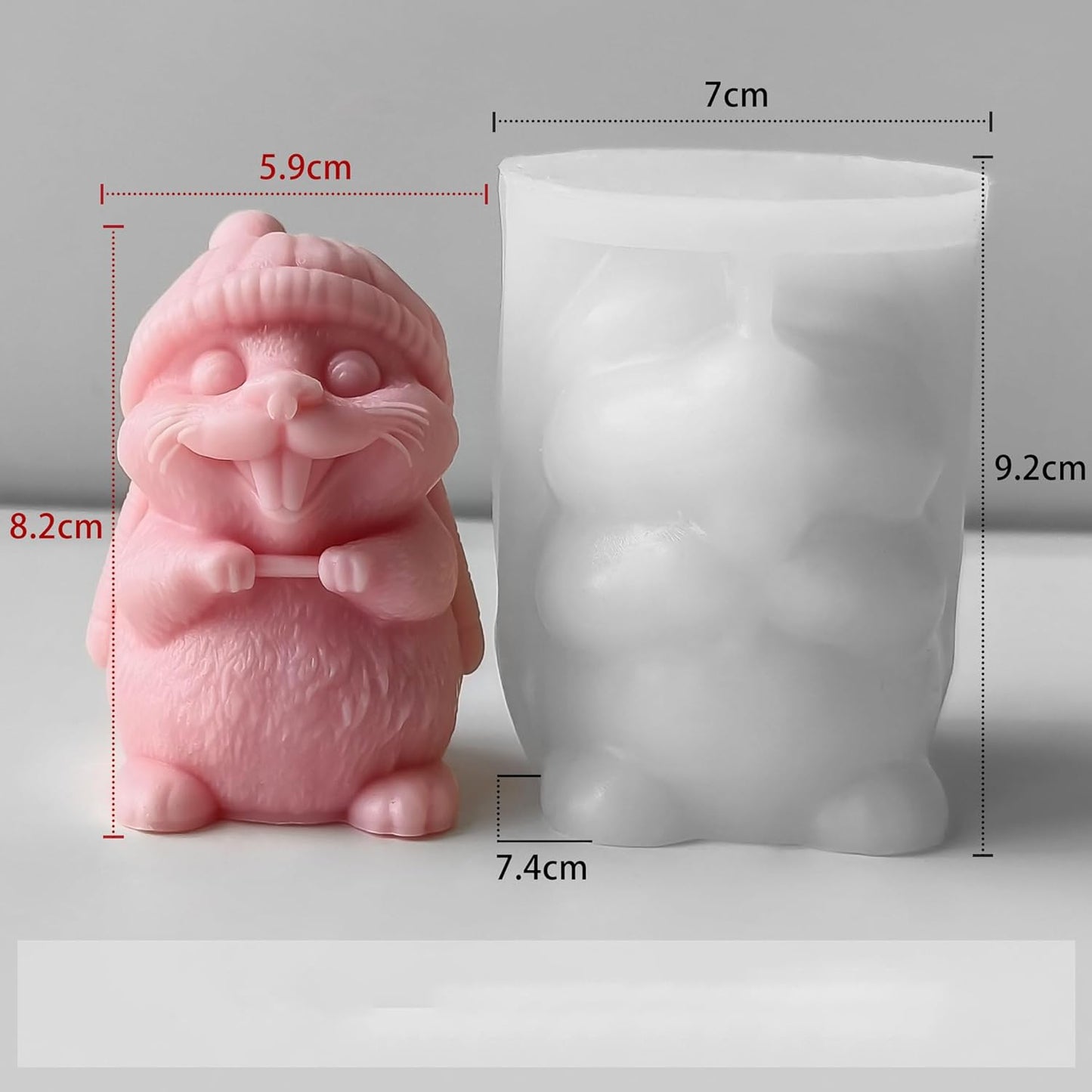 Squirrel Molds Animal Resin Mold - Resin Casting Silicone Molds for Home Decor & Candle Making Wave Spiral Mold