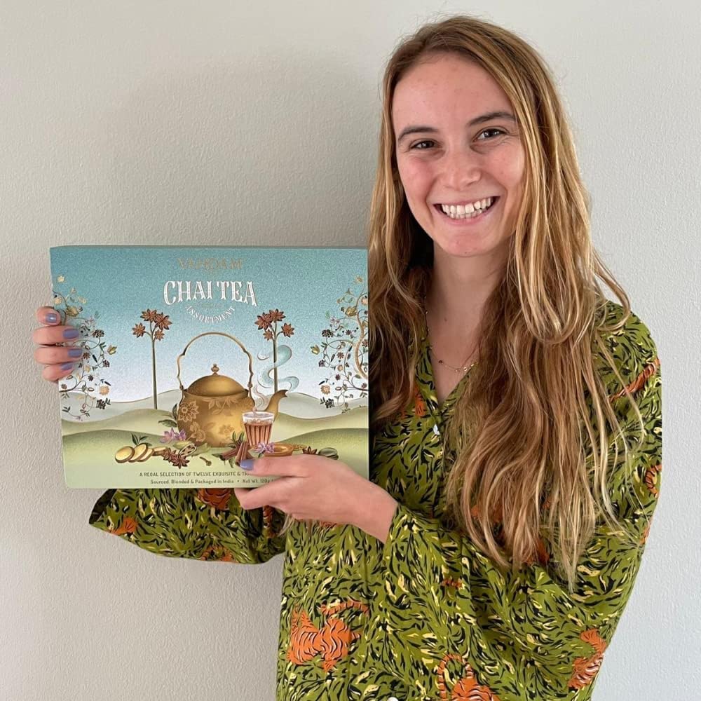 VAHDAM, Chai Tea Gift Set (12 varieties) Chai Loose Leaf Tea in Tin Caddy Gift Box | Exotic Chai Tea Blends | Gluten Free, Non GMO | Gifts for Men and Women | Gifts for Him/Her