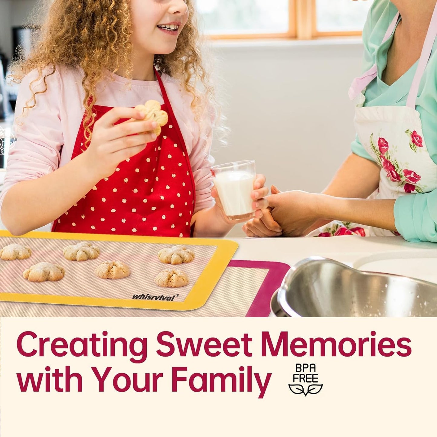 4 Pcs Half Sheet Silicone Baking Mat, Non-Stick, Food Safe Silicone Mats for Baking Cookies, Macarons, Vegetables, 480℉ Heat Resistant (Red&Yellow&Green&Orange)